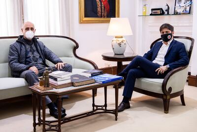 Kicillof se reunió con el Arzobispo Víctor Manuel Fernández en La Plata