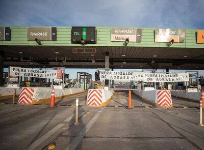 Cuarto día de paro en la autopista Buenos Aires- La Plata por conflicto gremial