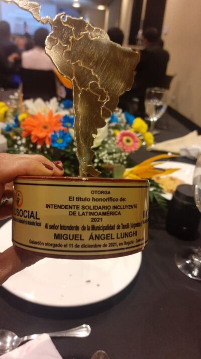 Tandil: el intendente Lunghi recibió un importante reconocimiento internacional