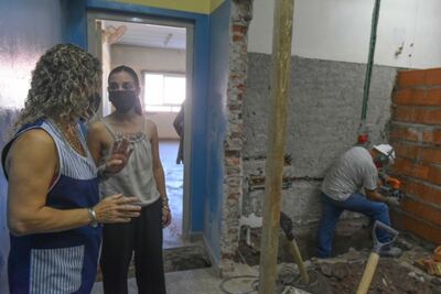 Bahía Blanca: La intendenta interina Soledad Martínez recorrió obras en la Escuela N° 52