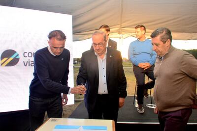 Tandil: Lunghi y Katopodis firmaron un convenio para obras en la ciudad