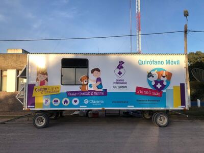 Olavarría: El quirófano veterinario móvil estará esta semana en el barrio Hipólito Yrigoyen