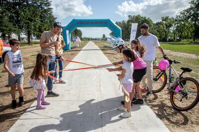 Junín: Quedó habilitado el nuevo tramo de la bicisenda hacia la Laguna de Gómez