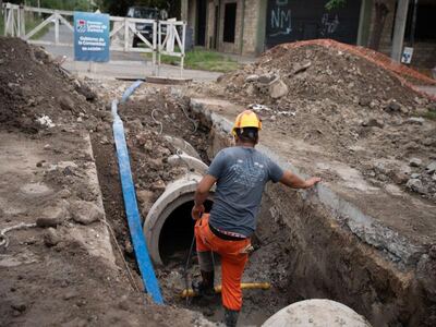 Lomas de Zamora: El Municipio construye una nueva red de desagües en Lamadrid