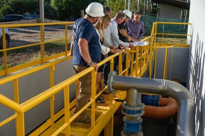 San Miguel del Monte: Katopodis recorrió obras hídricas