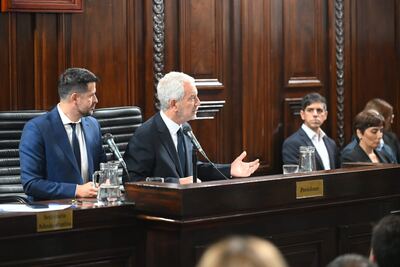 Alak en la de sesiones del HCD: "Nuestros principios fundamentales son el orden público y el progreso social"