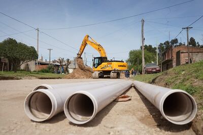 Necochea: Realizaron tareas de ampliación de la red cloacal