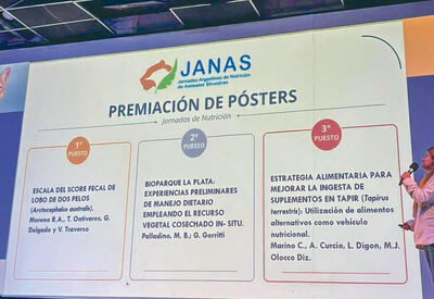 La Plata: El Bioparque fue distinguido durante las II Jornadas Argentinas de Nutrición en Animales Silvestres