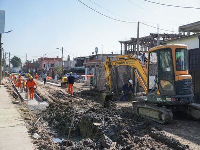 Lomas de Zamora:  Avanzan las obras de saneamiento en el barrio El Paredón
