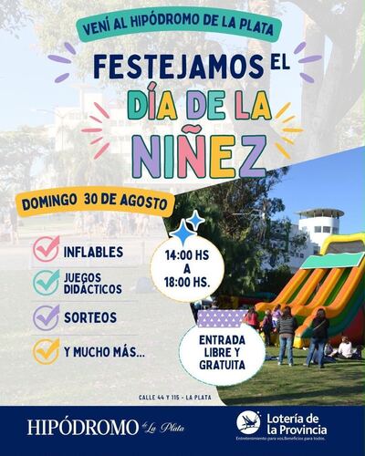 La Plata: Gran festejo del día de la niñez en el Hipódromo