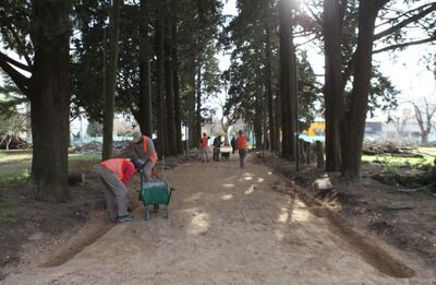 La Plata: La renovación del Parque Saavedra suma avances en espacios verdes, senderos y calles