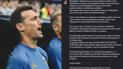 Lionel Scaloni rompió el silencio y publicó un mensaje en sus redes sociales tras la final del Mundial