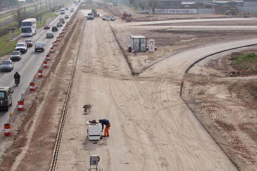 Kicillof y Katopodis recorrieron los avances de obra de la Autopista Presidente Perón