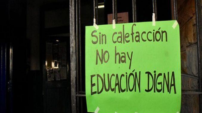Simonetti: "Sólo un tercio de las escuelas cuentan con calefacción para poder abrir"