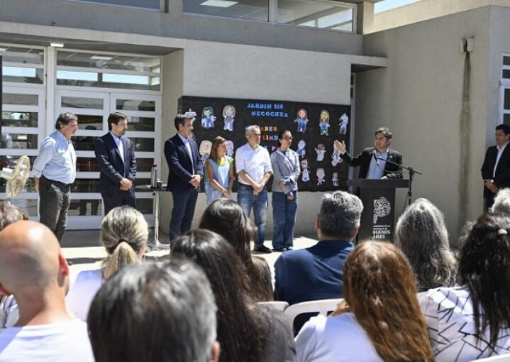 Necochea: Kicillof inauguró el nuevo jardín de infantes N°919