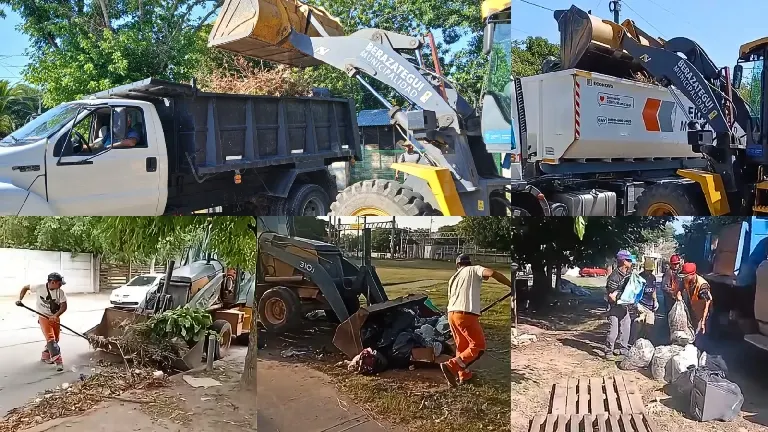 Berazategui: La Comuna refuerza los operativos de limpieza en los barrios