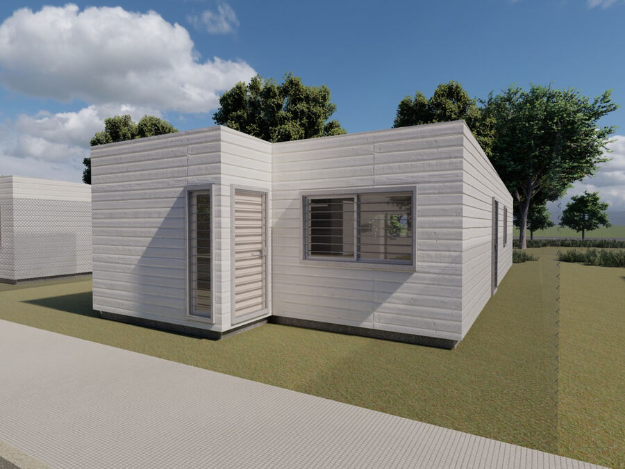 Berisso: Avanza con la construcción de viviendas modulares