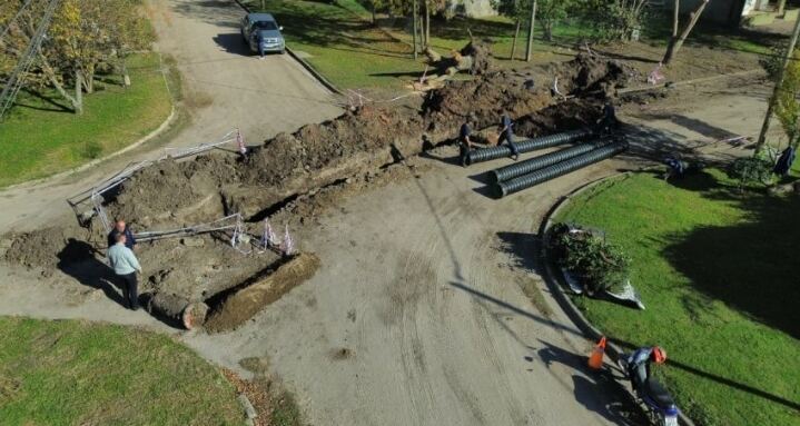 Madariaga: Finalizó la obra pluvial en el barrio Norte