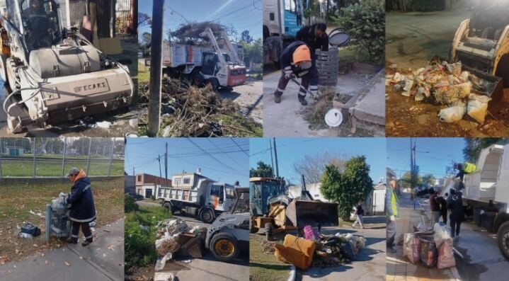 Berazategui: Continúan las tareas de limpieza y recolección en los barrios