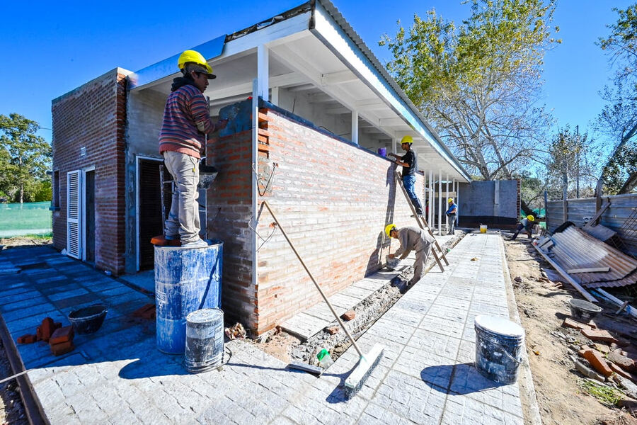 Punta Indio: Continúa la construcción de un Centro de Desarrollo Infantil en el barrio La Loma