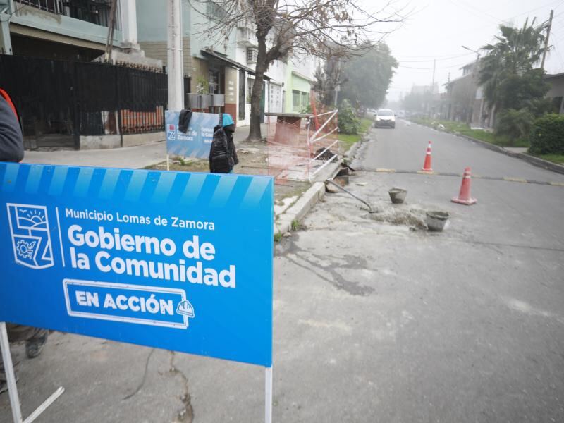 Lomas de Zamora: Avanza el plan de reconstrucción de sumideros en todo el distrito