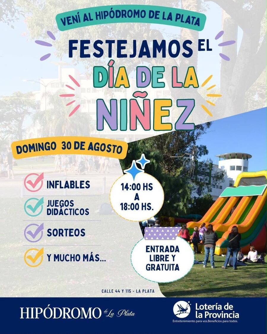 La Plata: Gran festejo del día de la niñez en el Hipódromo