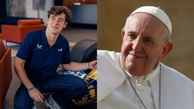 Franco Colapinto despidió al Papa Francisco con un emotivo mensaje: "Nos inspiró a ser mejores..."